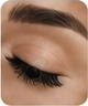 Close-up of lash extensions